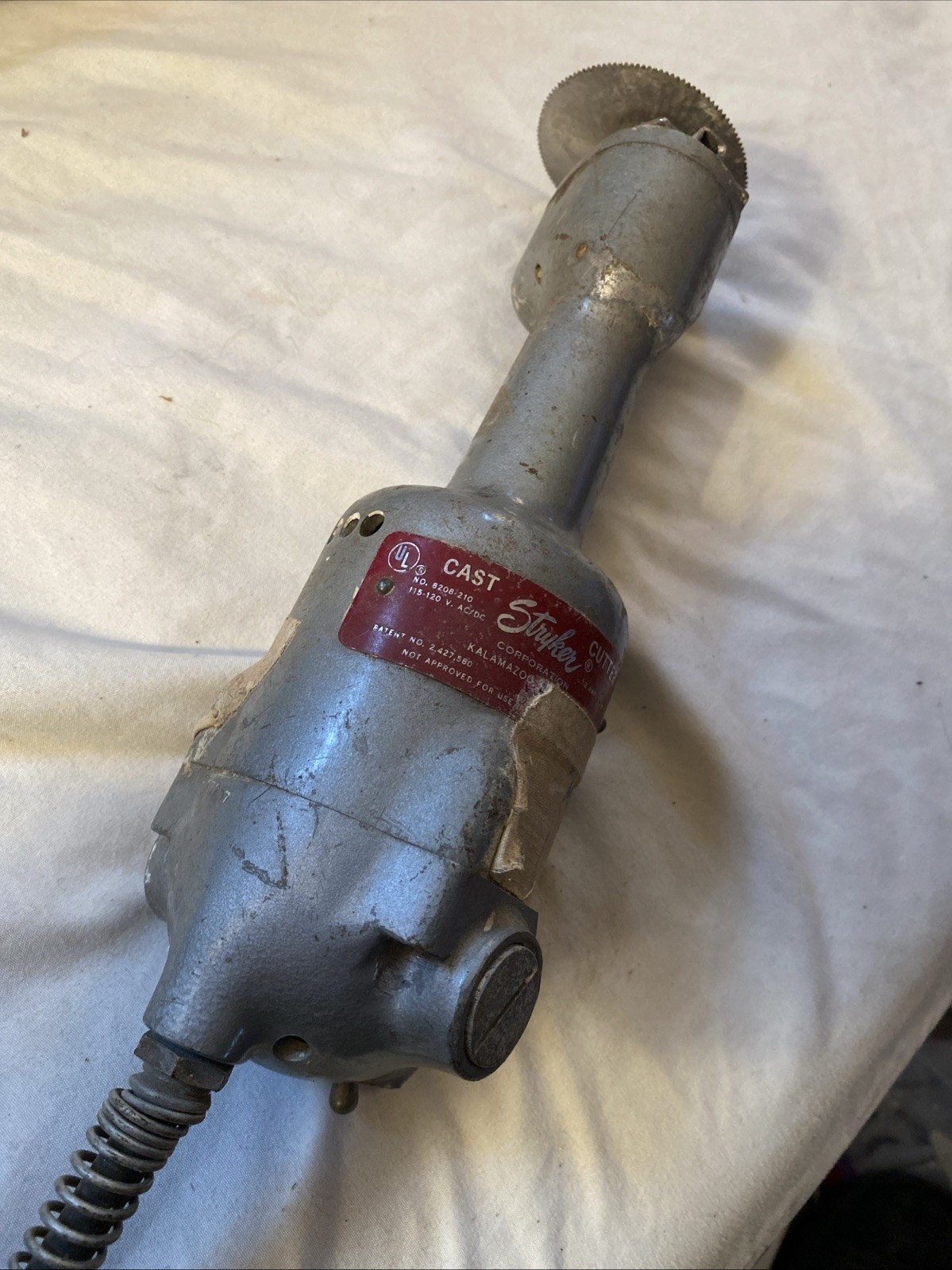 Vintage Stryker Cast Cutter model 8208-210 Orthopedic Frame Co Tested Works