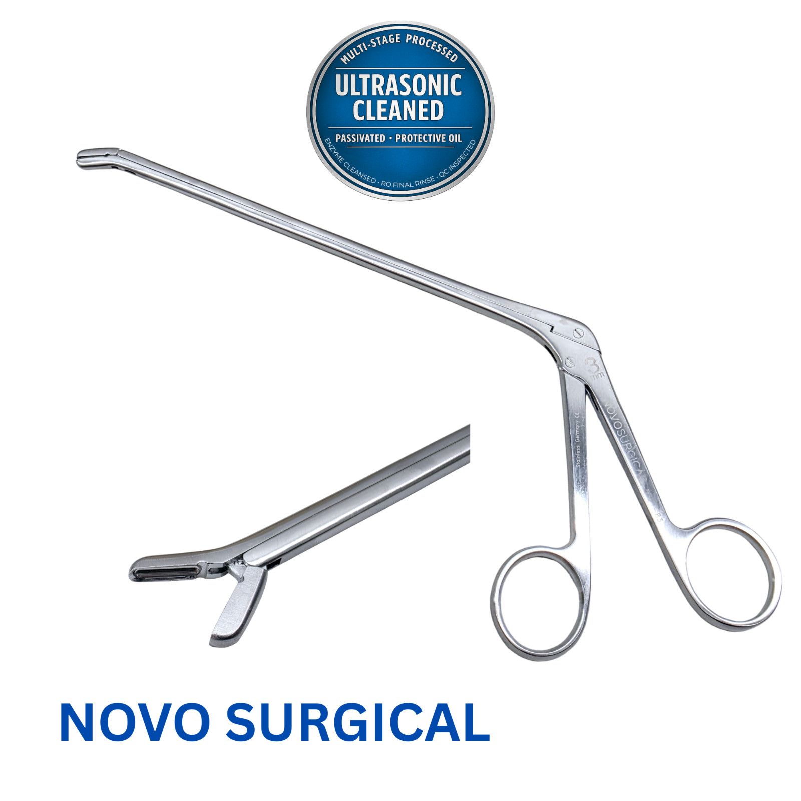 NOVO SURGICAL 5721-83 Rongeur 21° Down, 3mm x 10mm cup 7″ – Ultrasonic Clean