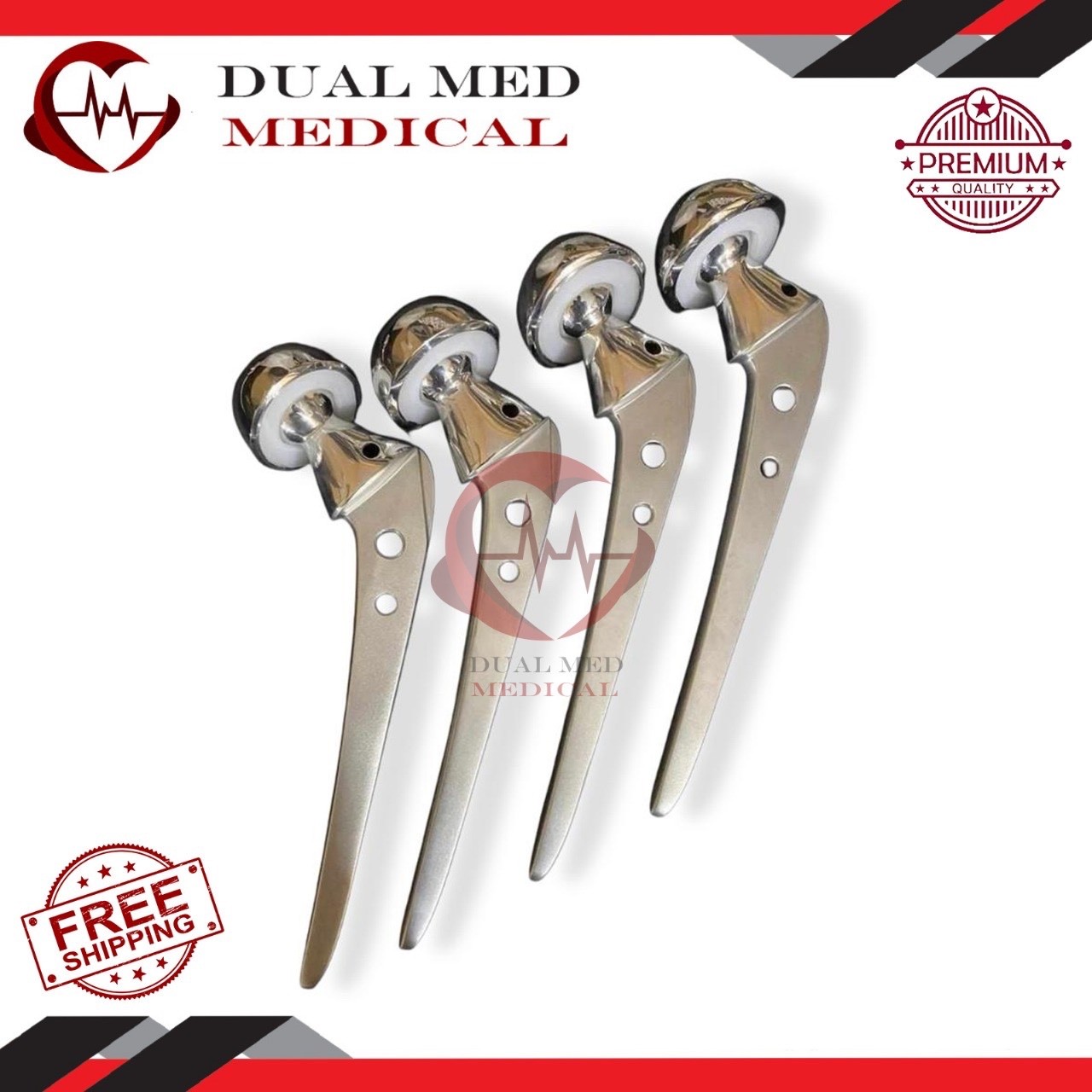 Bipolar Hip Prosthesis 4 pcs [ 43mm_51mm ] orthopedic instruments