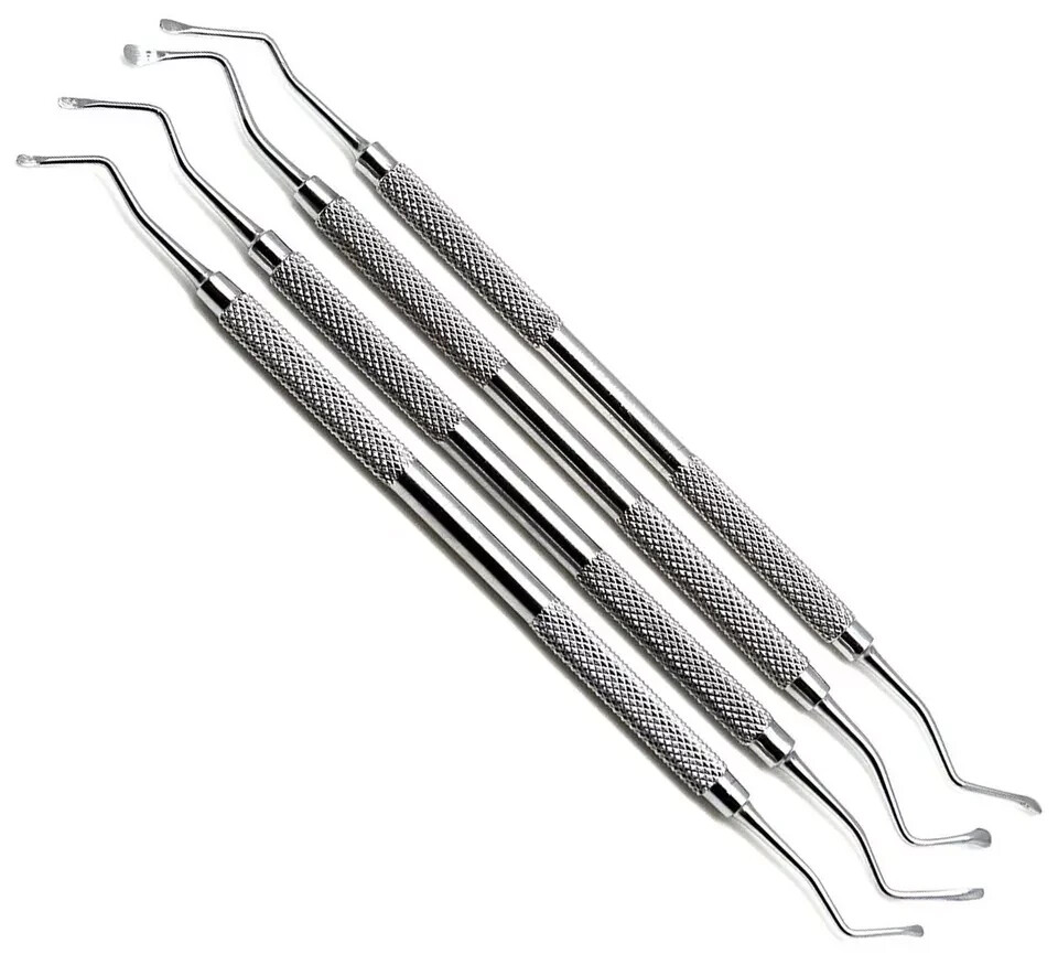 PERIODONTAL LUCAS CURETTES SET OF 4 DENTAL SURGICAL PREMIUM NEW INSTRUMENTS