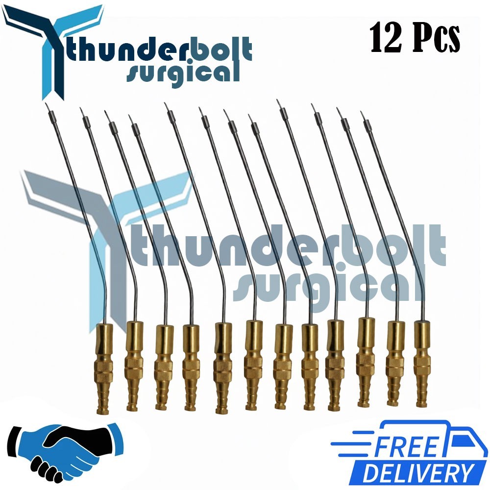Frazier Suction Tube Set | Atraumatic Tips Surgical Instruments 12-Piece