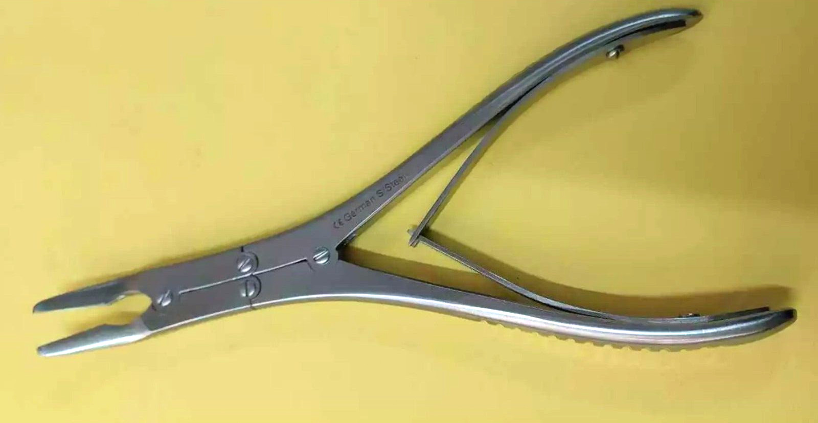 Bone Nibbler Rongeur 9″ Angled 1mmBite Double Action High Quality Surgical Neuro