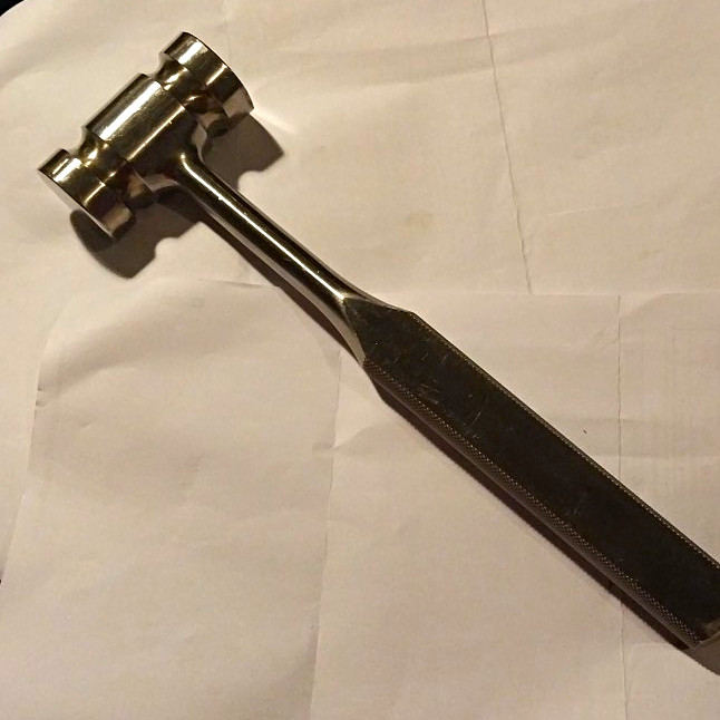 Orthopedic Surgical Bone Mallet Hammer, Stainless Steel Double-Face Knurled