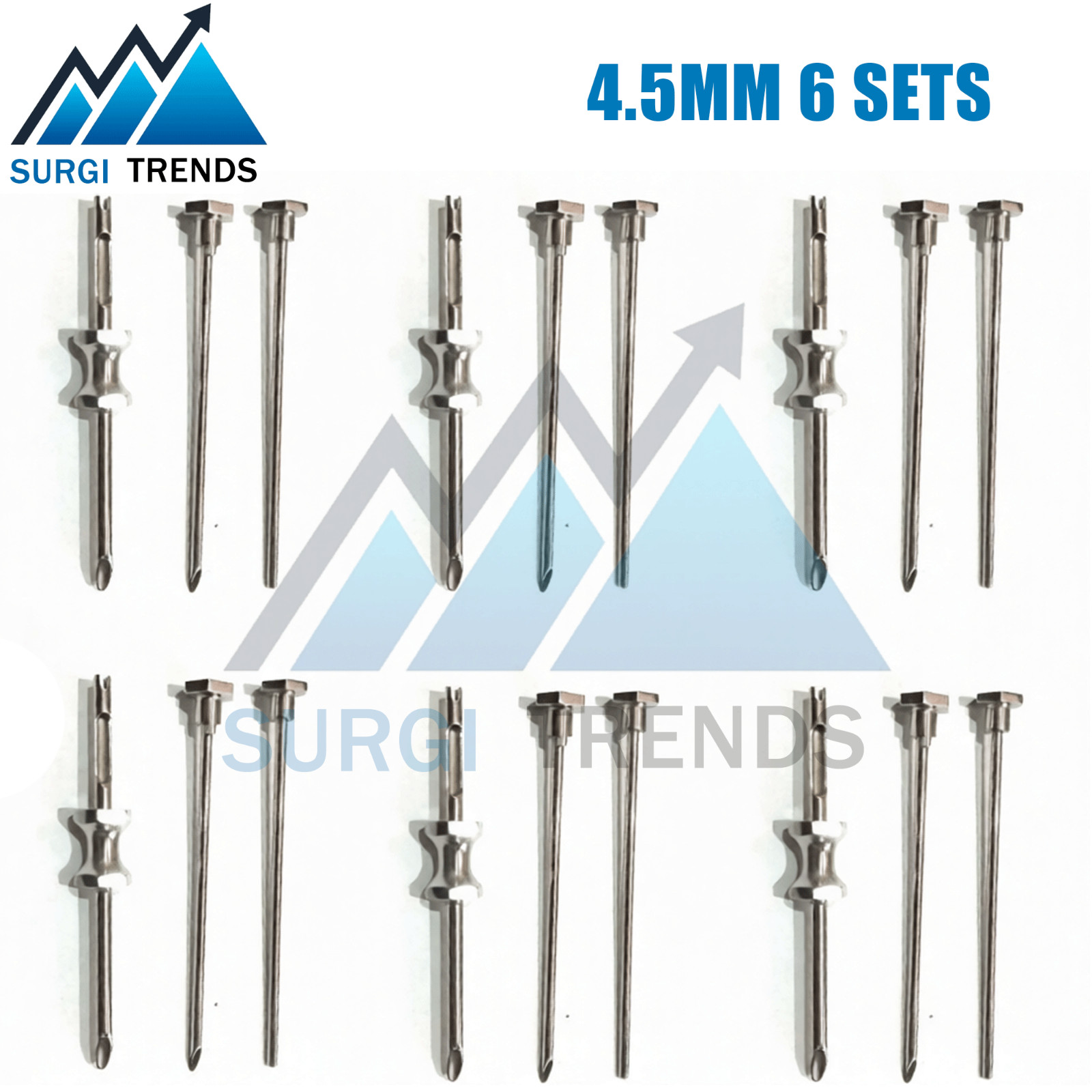 6 Sets HRT Trocar 4.5 mm Hormone Replacement Pellet Insertion Kit