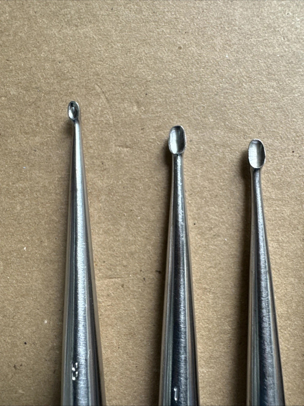Brun Oval Cup Curette Surgical Orthopedic Instrument Stainless Steel Set of 5