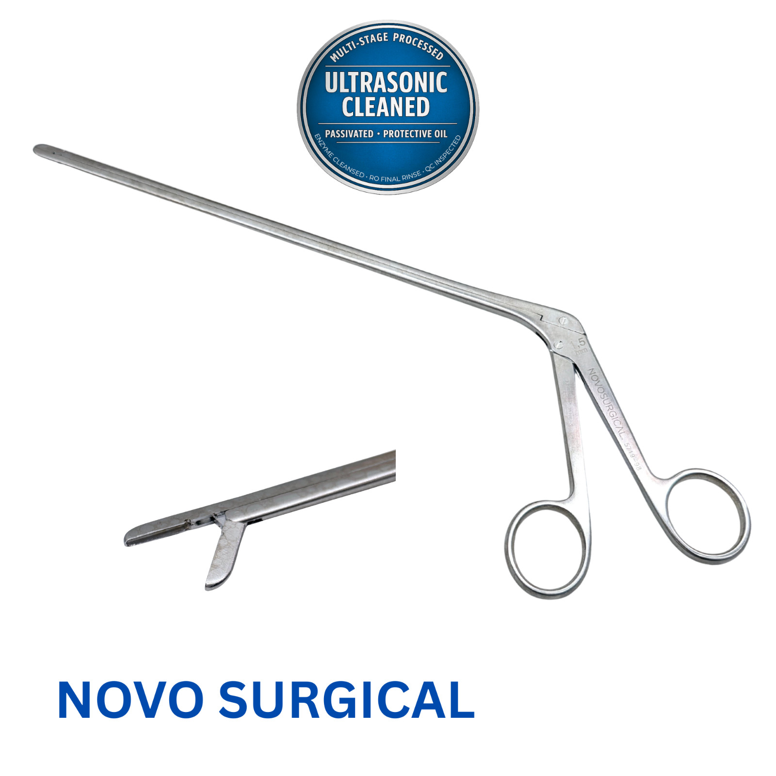 NOVO SURGICAL 5719-98 Rongeur Straight, 1.5mm x 10mm cup 11″ – Ultrasonic Clean