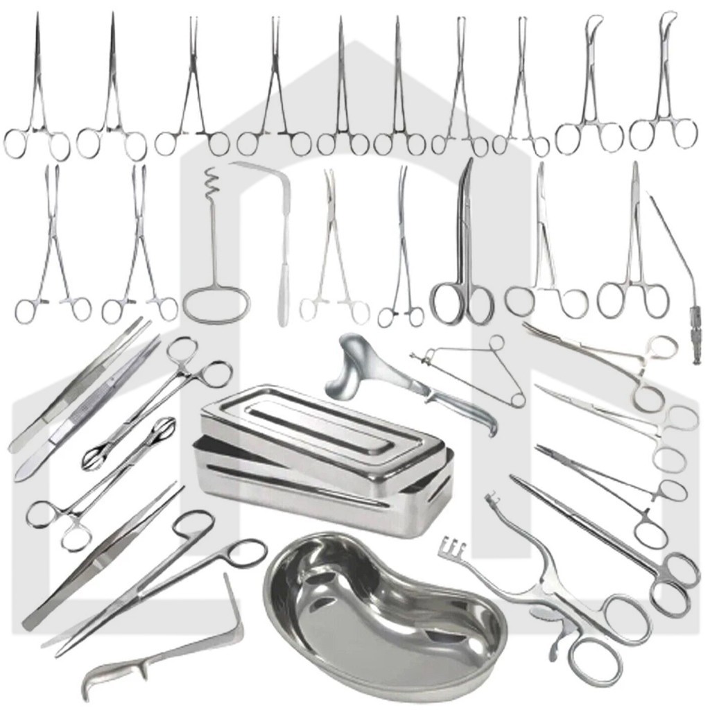 Hysterectomy Abdominal Surgery Set Vaginal Hysterectomy Instruments 62 Pcs Set