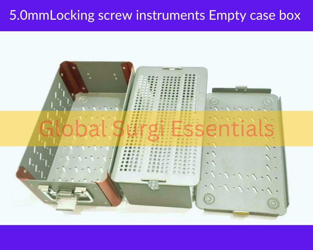 Surgical Instrument Tray for 5.0mm Locking Screws | Empty Ortho Case Box