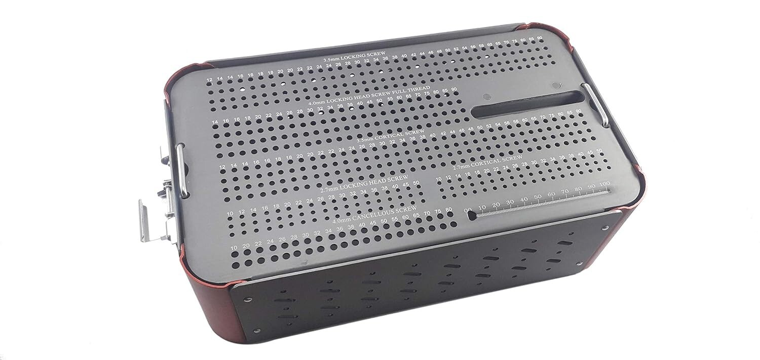 3.5mm LCP Screw Empty Case Box Hard Anodized Aluminium Surgical Instrument Box