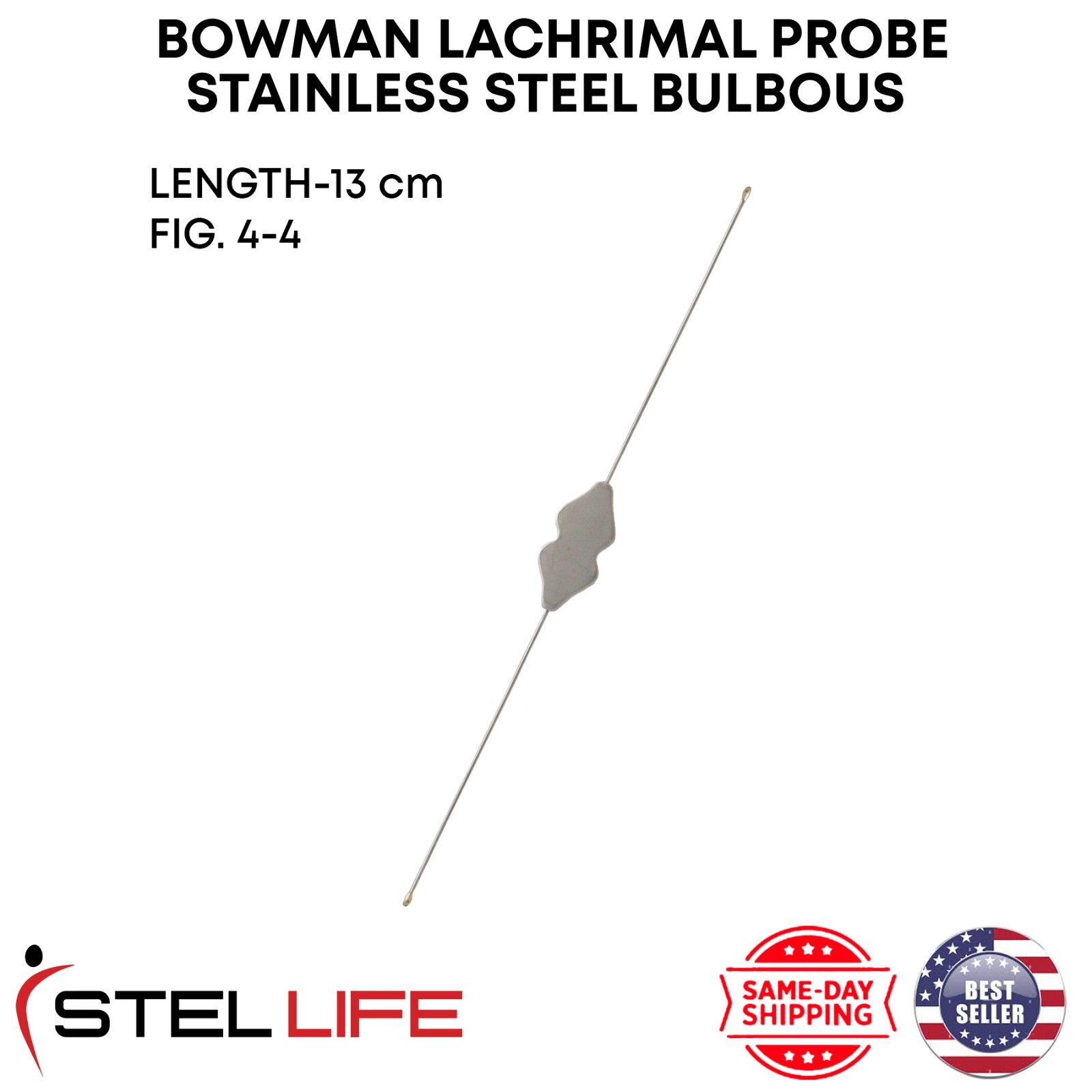 Bowman Lacrimal Probe Surgical Dental ENT Ophthalmic Instruments Fig.4-4
