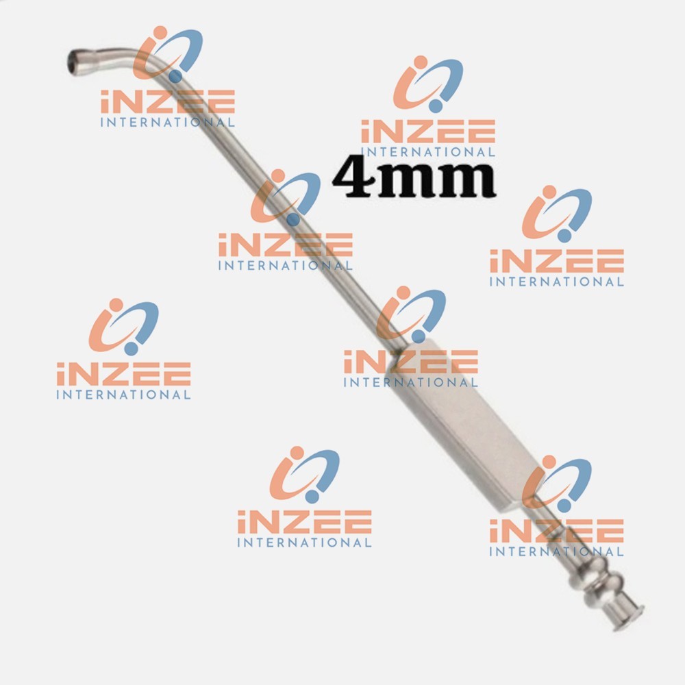 Sinus cannula Suction Tube ENT Surgical Instruments Curved 4mm High Quality