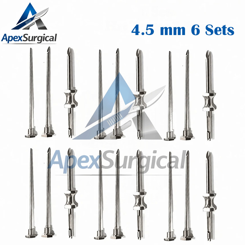 HRT Trocar 4.5 mm Hormone Replacement Pellet Insertion Trocars 6 Sets