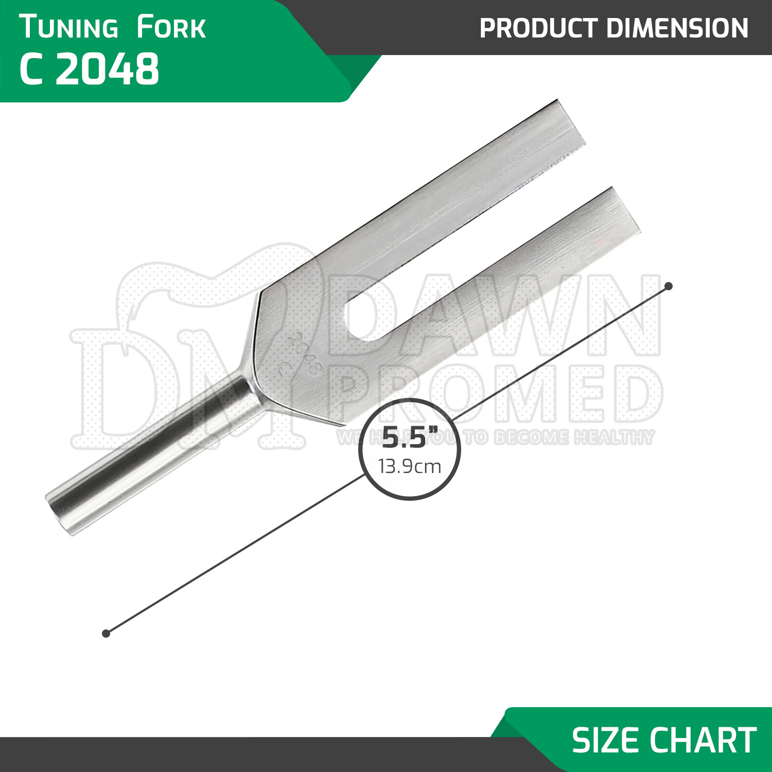 Tuning Fork Set of 5 for Healing Therapy Medical Surgical Diagnostic Instruments