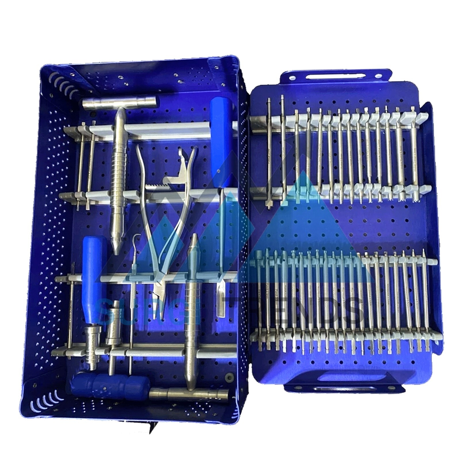 Broken Screw Removal Set with Sterilization Box of 49 Pcs Orthopedic Instruments
