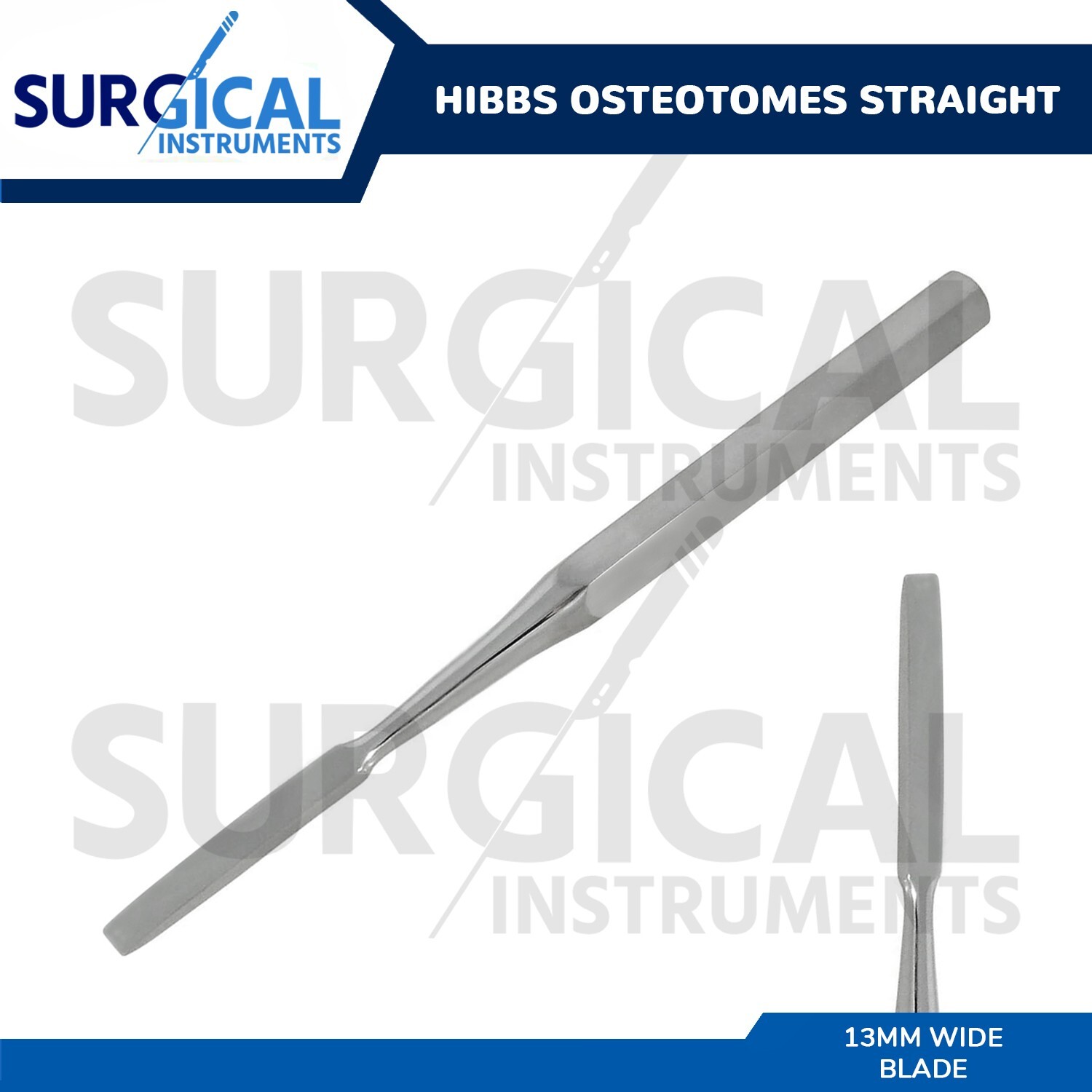 HIBBS Osteotome Surgical Orthopedic Instrument 9″ 1/2″ Straight German Grade