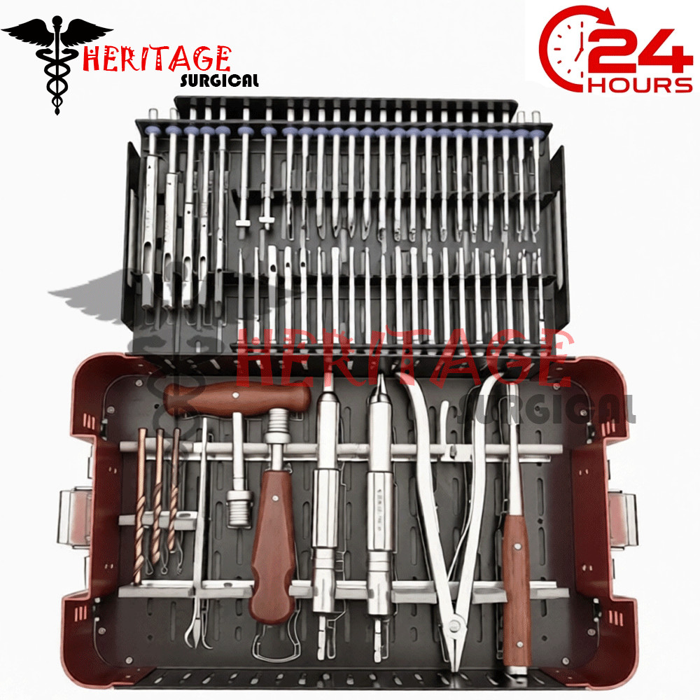 Broken Screw Extractor Set 53 PCS Surgical Screw Removal Orthopedic Instruments
