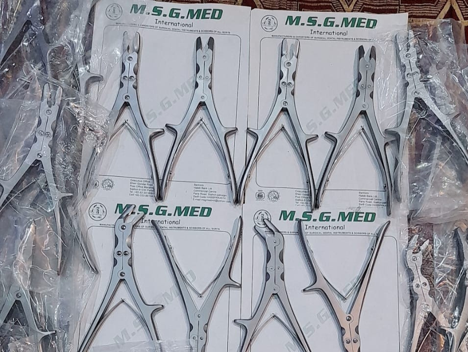 Stille Luer Double Action Bone Nibbler Straight / Curved Orthopedic Instruments