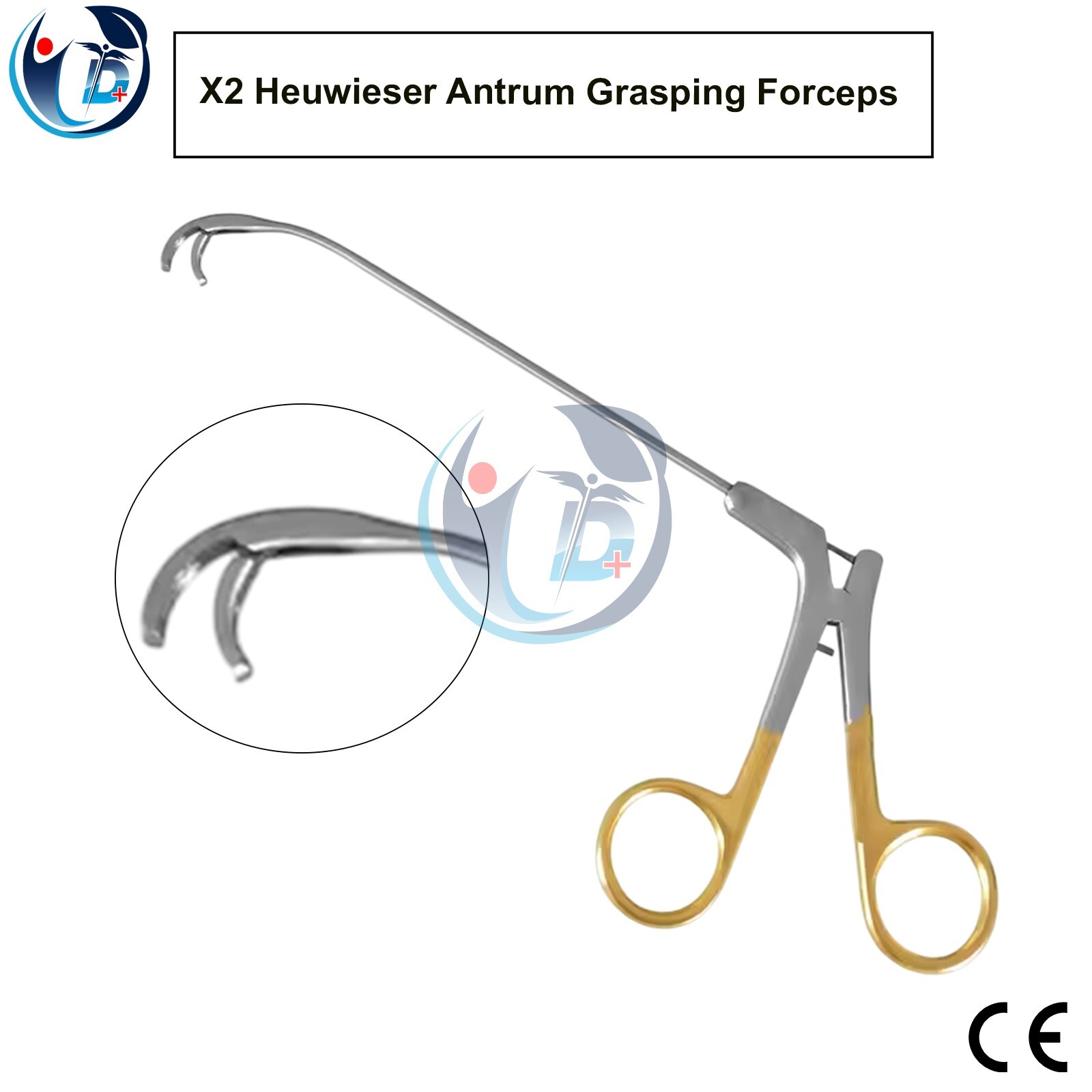 2x Heuwieser Antrum Grasping Forceps Used for Rhinology ENT Surgical Instruments
