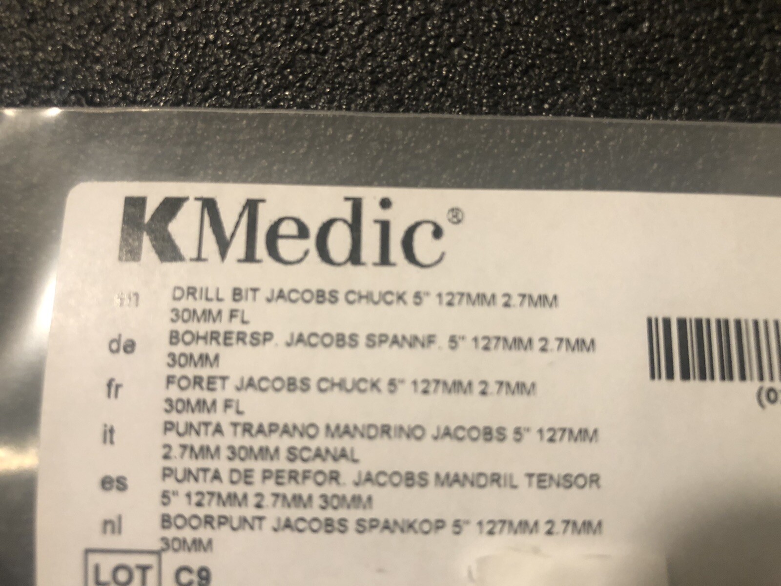 Teleflex KMedic – 2.7x127mm Jacobs Chuck Drill Bit (30mm Flute) REF: KM48-136