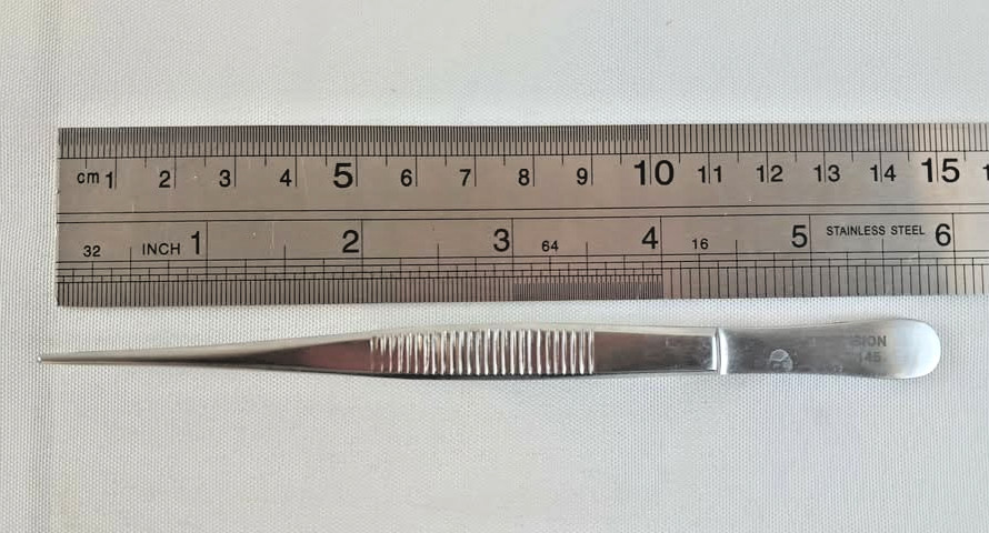 MSI Precision 10-14145 Dressing Forceps, Serrated 5.5 inch length