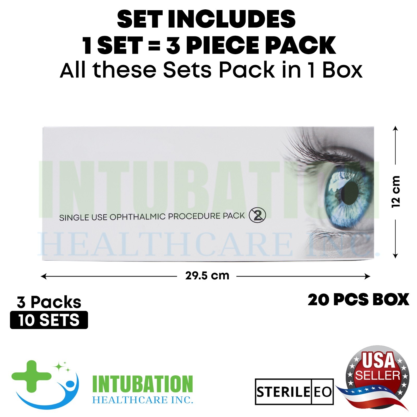 10 Set Chalazion Forceps Curette Double End Scalpel Handle No.3 Single Use 3 Pcs