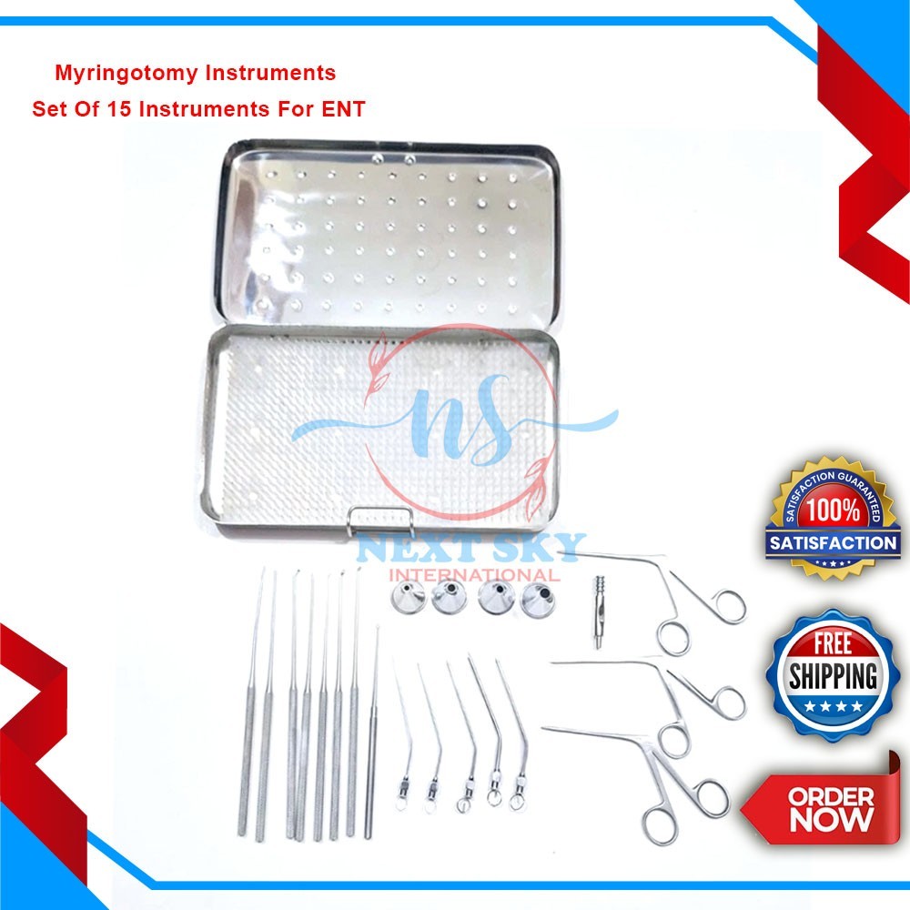 Myringotomy Instrument Set Of 15 Instruments Ent Surgical Set