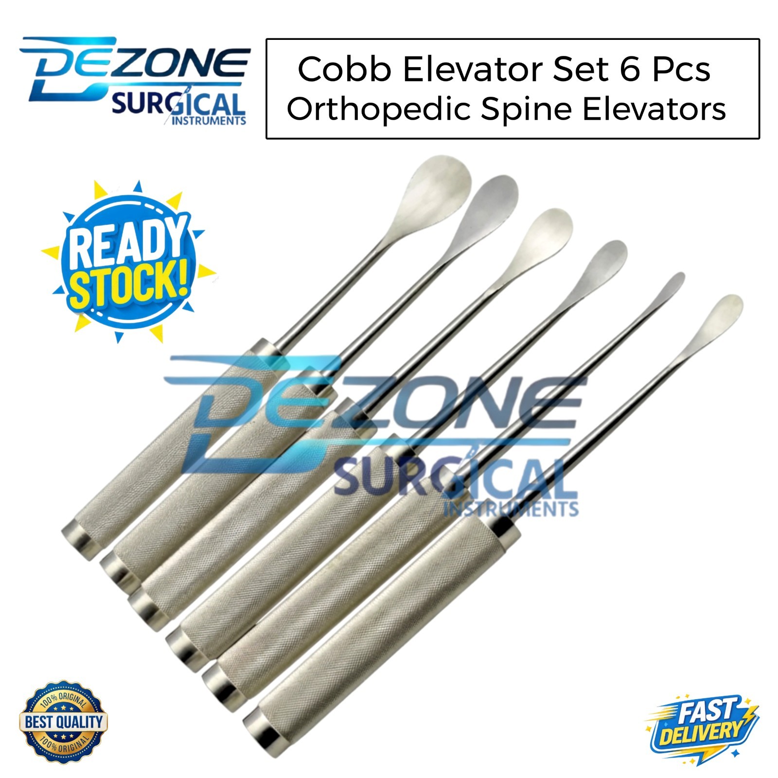 Cobb Elevator Set 6 Pcs – Best Orthopedic Spine Surgical Elevators Instruments