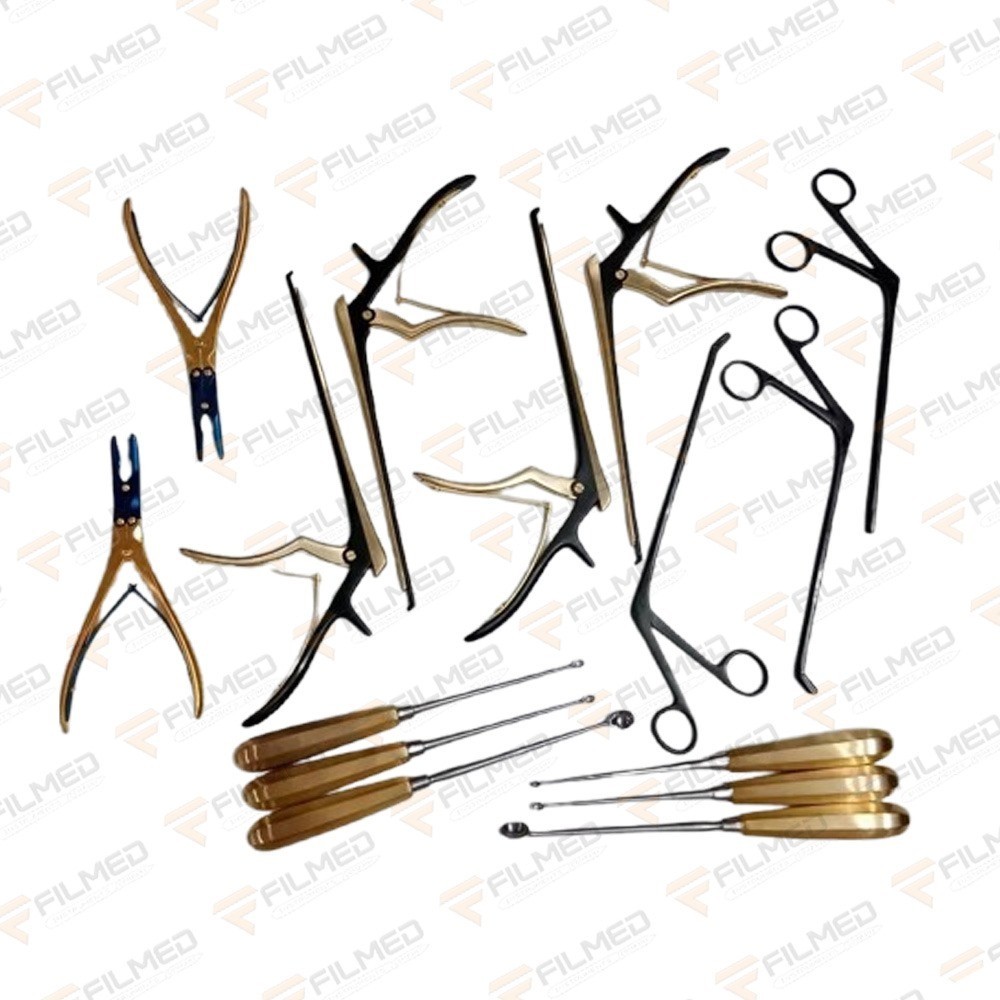 Codman Kerrison Rongeurs Bone Curettes Set 15Pcs Surgical Orthopedic Instrument