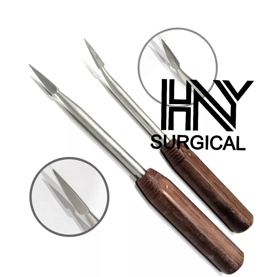 Bone Awl Fiber Handle Straight & Curved Orthopedic Bone Surgery Instrument Set