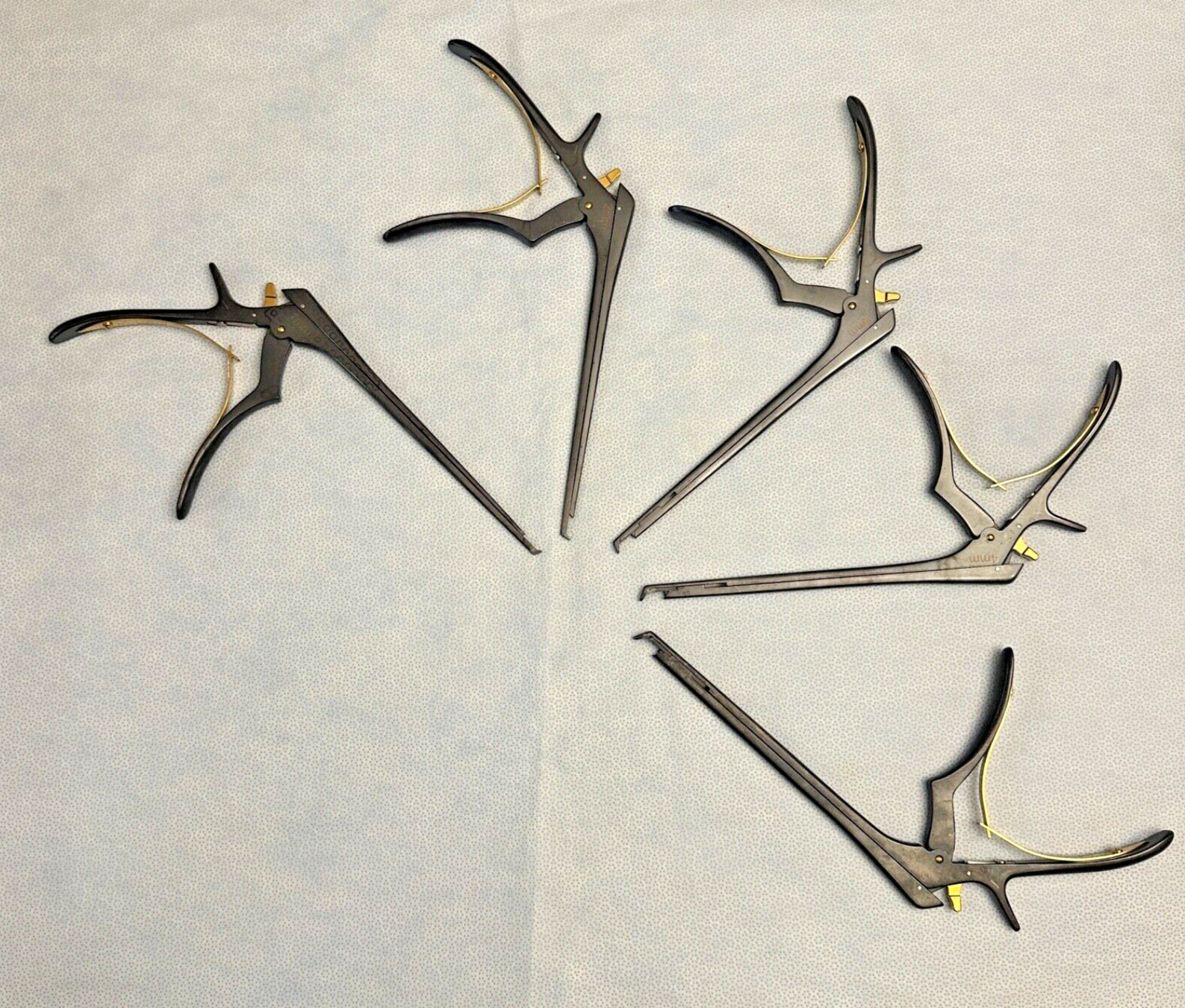 Set of 5 Synmetry Ceramic Coat Detachable Kerrison Rongeurs 1-5mm x