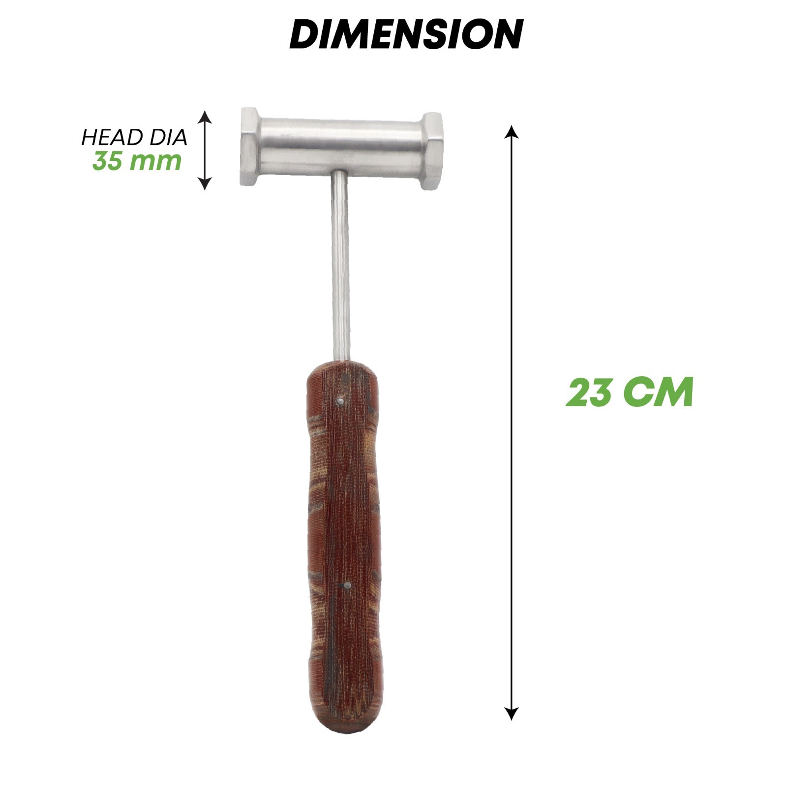 Bone Mallet Fiber Handle 35 mm Head 570g 23cm Orthopedic Surgical Instruments