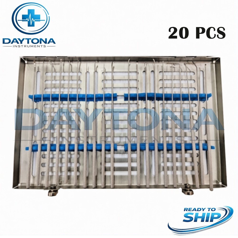 Rhoton Micro Dissector Expanded Set 20 Pcs Neurosurgery High Quality Instruments