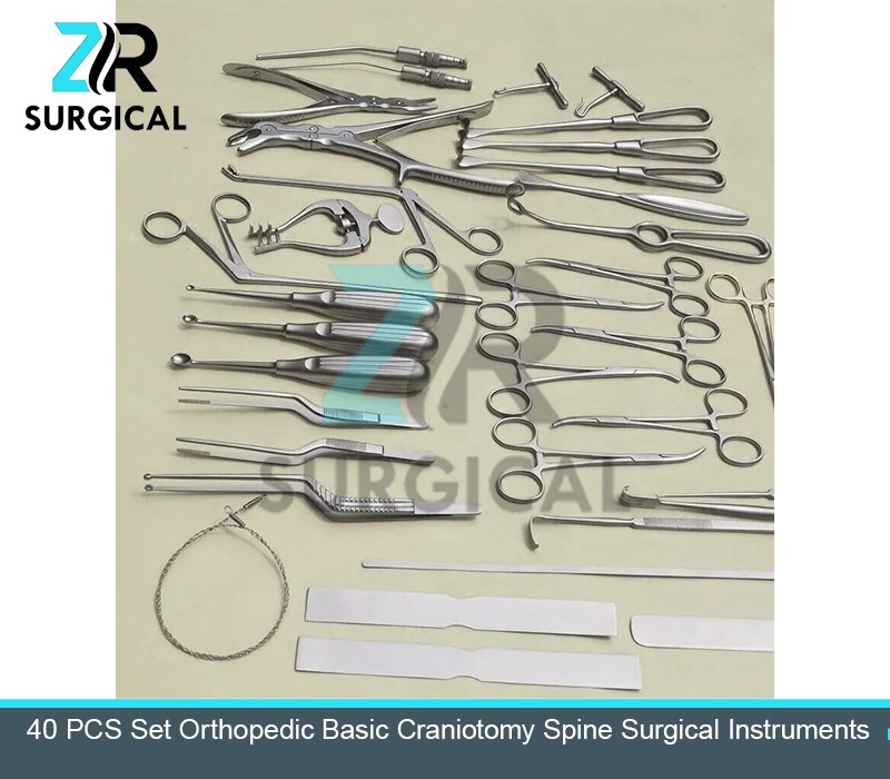 40 PCS Set Orthopedic Basic Craniotomy Spine Surgical Instruments