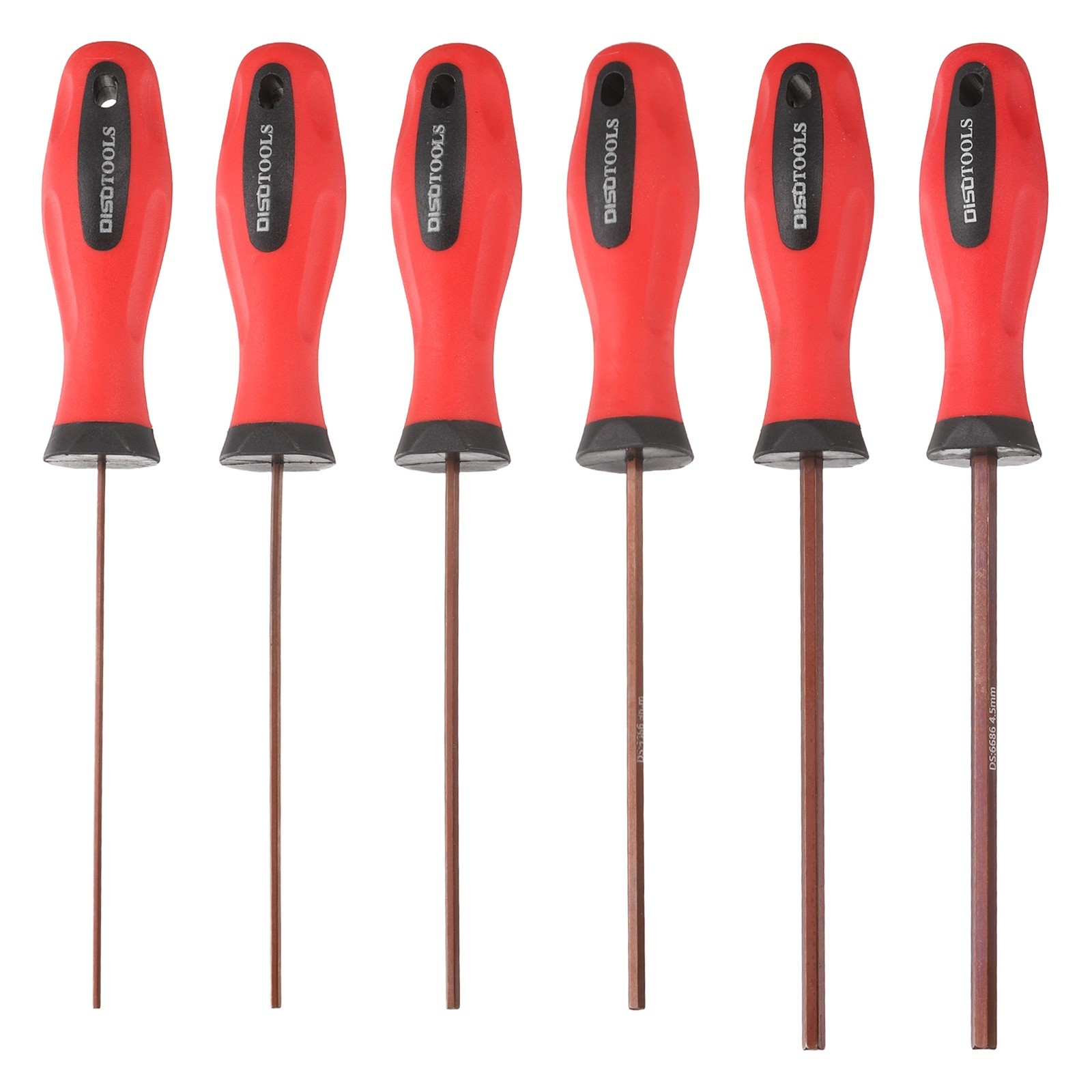 6pcs Hex Screwdriver Wrench 1.5/2/2.5/3/4/4.5mm Flat Head Hex Screw Driver