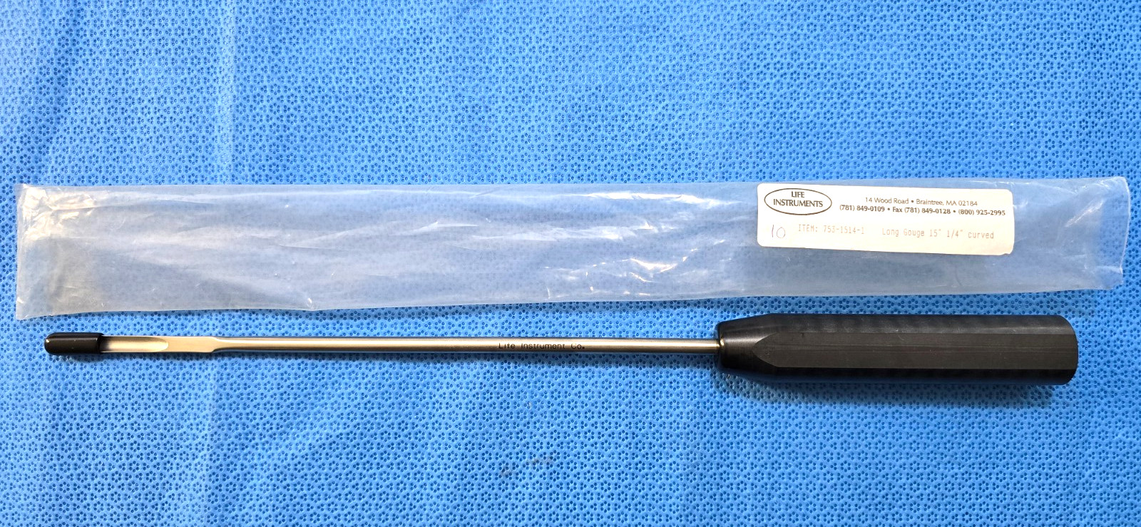 Life Instrument 753-1514-1 Surgical Orthopedic Long Gouge 15″ Curved 1/4″