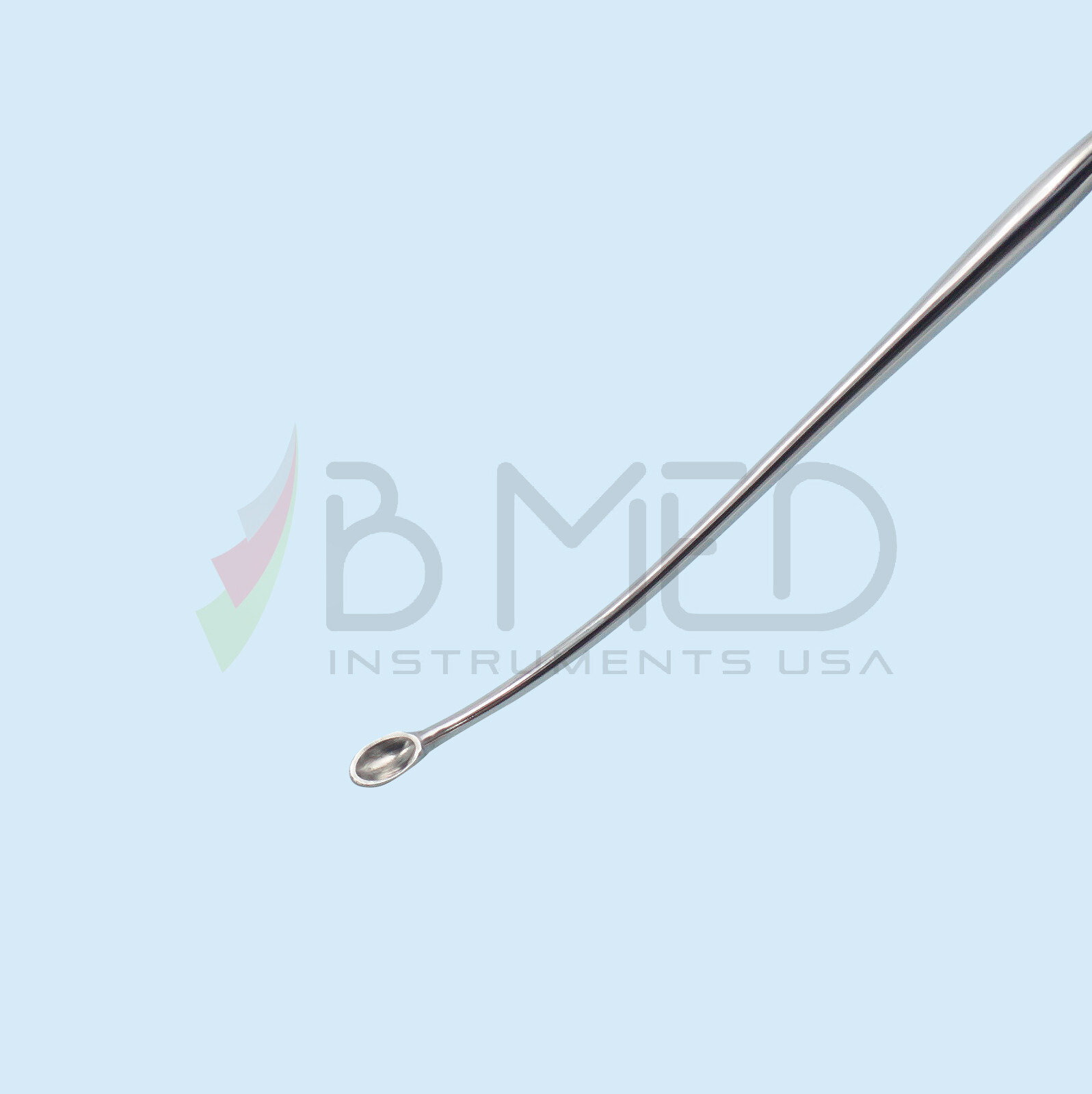 Frontal Sinus Curette 55° 7 1/2″ Curved 2mm x 5mm Oval Cup ENT Instruments
