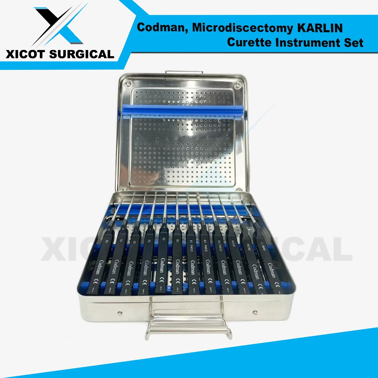 Codman, Microdiscectomy KARLIN Curette Instrument Set