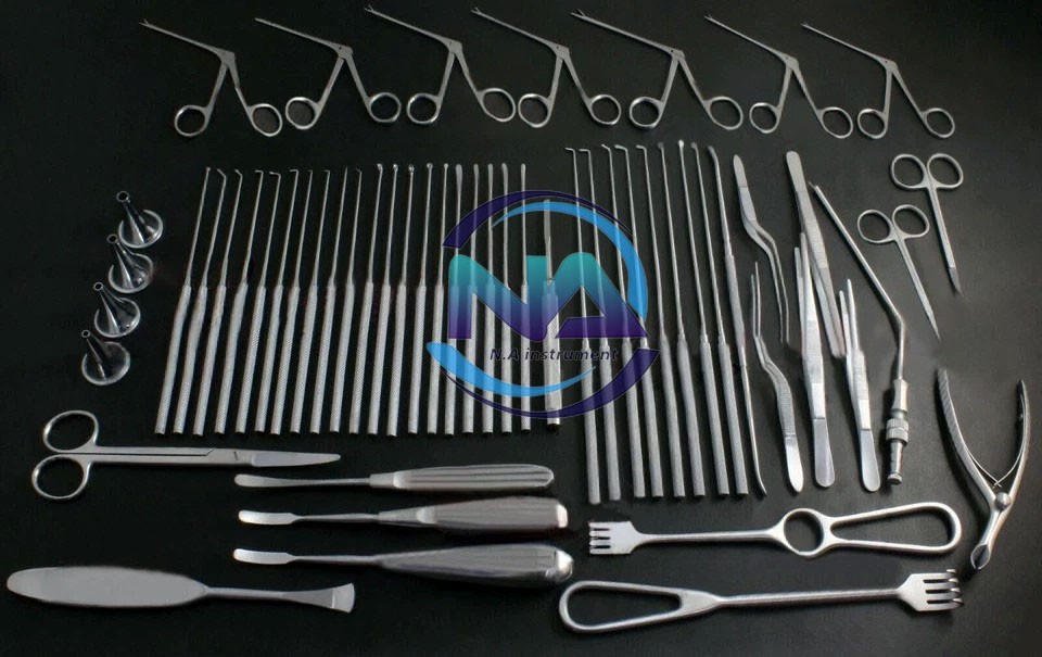 Tympanoplasty Instruments 58 PCs Set Micro Ear Surgery ENT Instruments