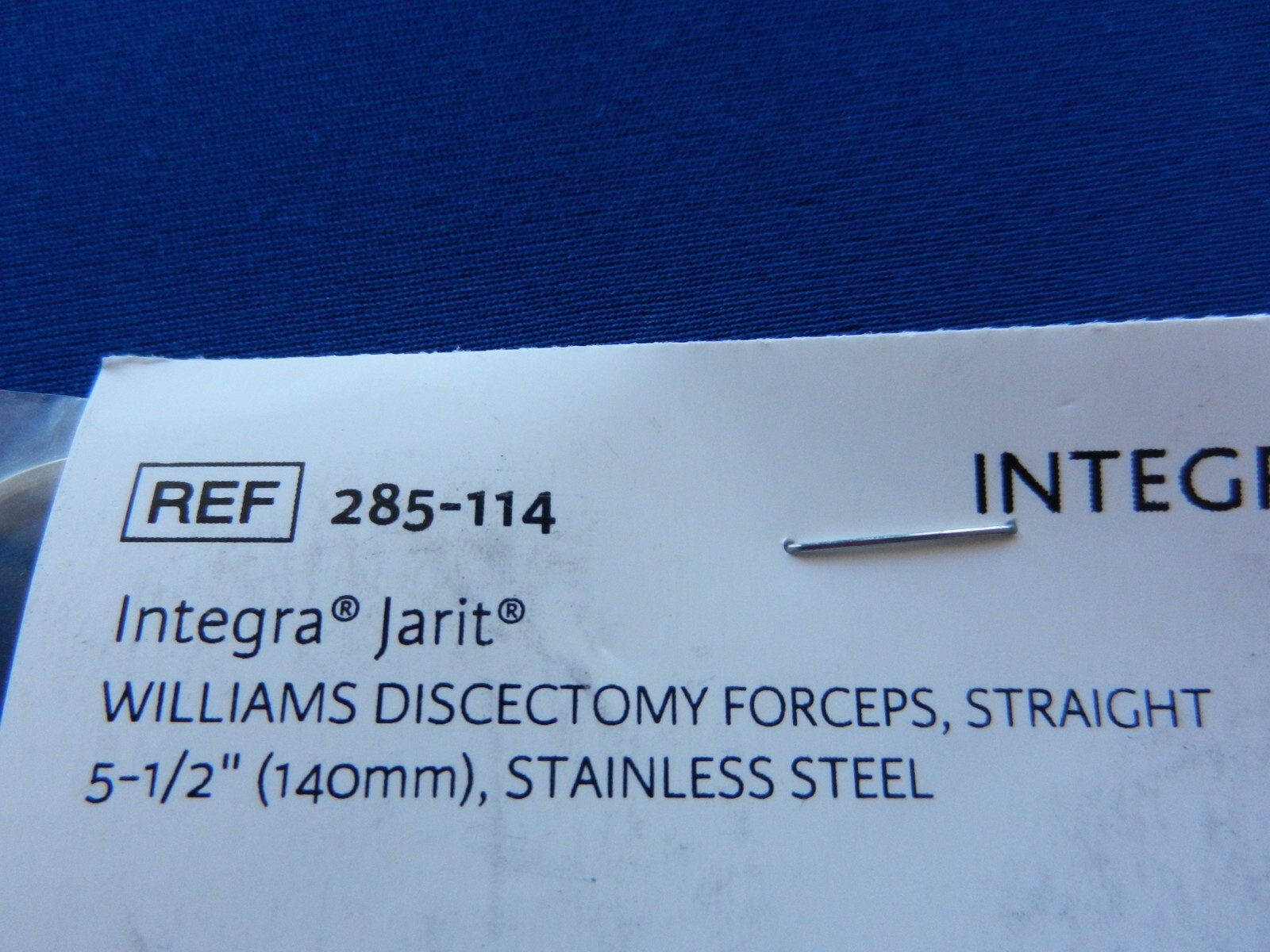 E5801 ***NEW*** Jarit 285-114 Williams Straight Forceps 14cm Overall Length