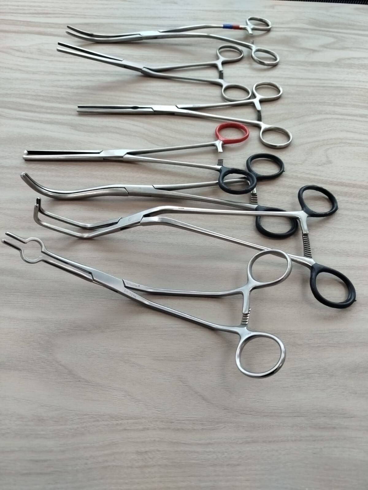 Surgical Stainless Vascular clamps and castro viejo needle holder and more