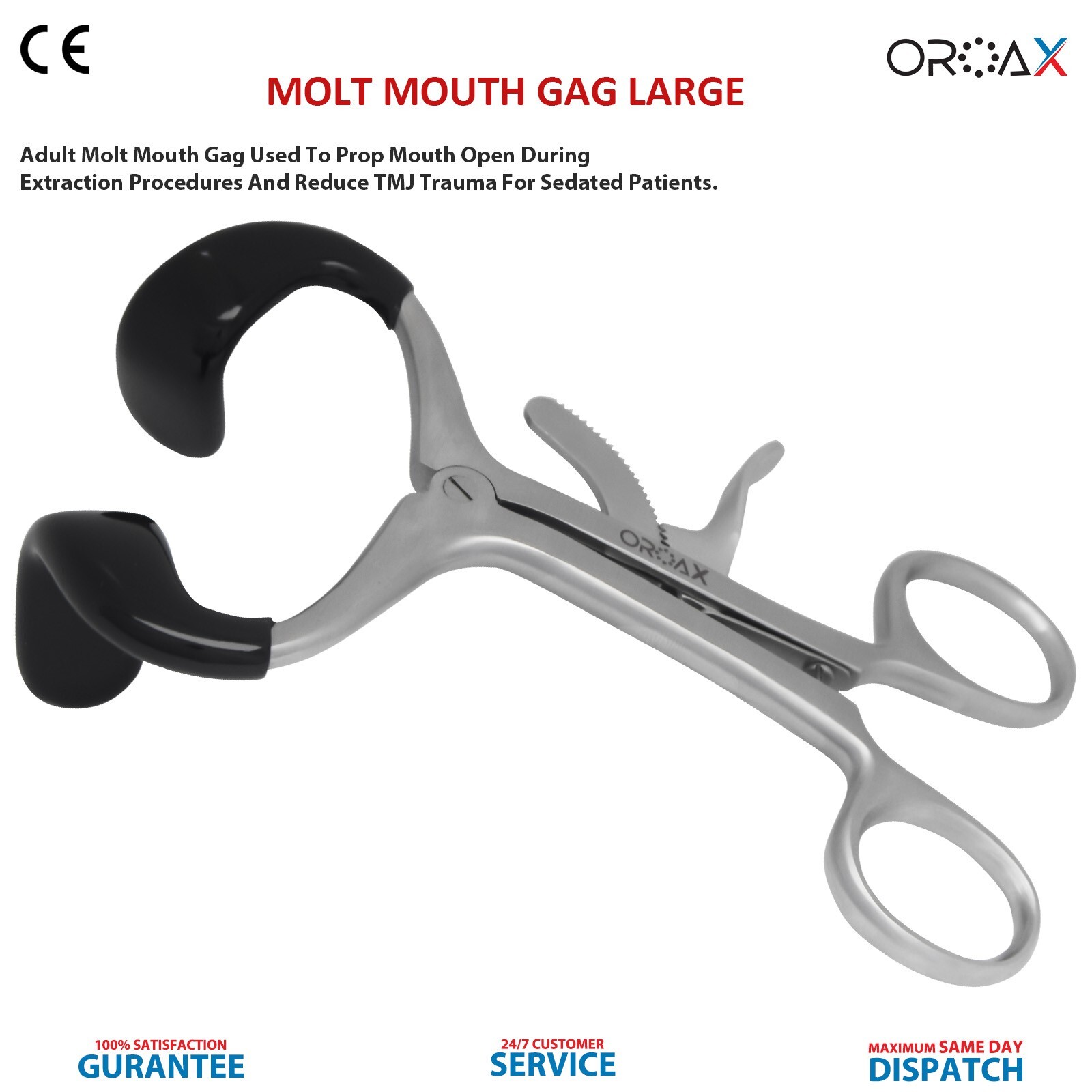 Dental Mouth Gag 5.5″ Surgical Mouth Opener Molt Stainless Steel Instruments