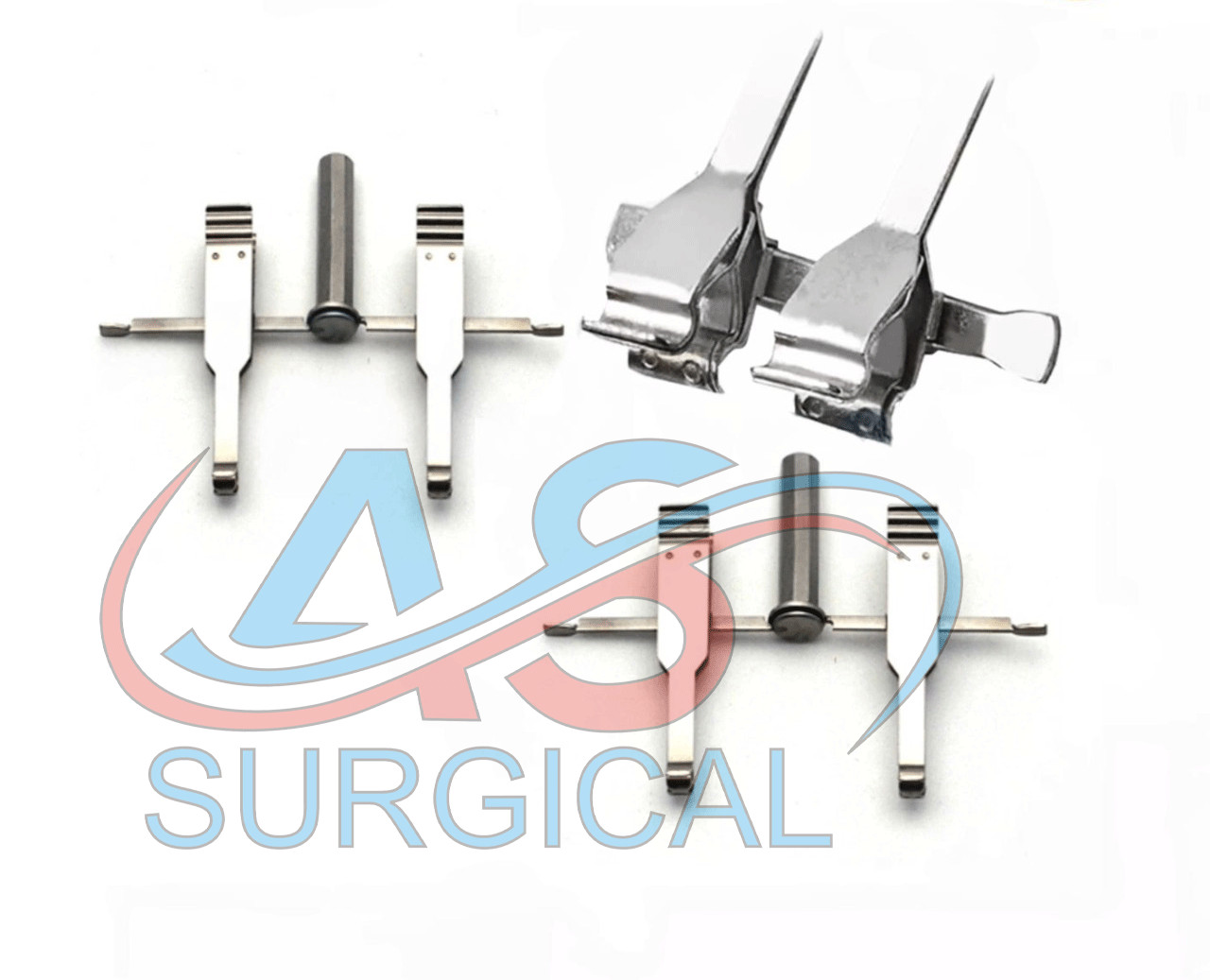 Two Pair Large Microspike Approximator And One Pair Medium Vessel Clamps