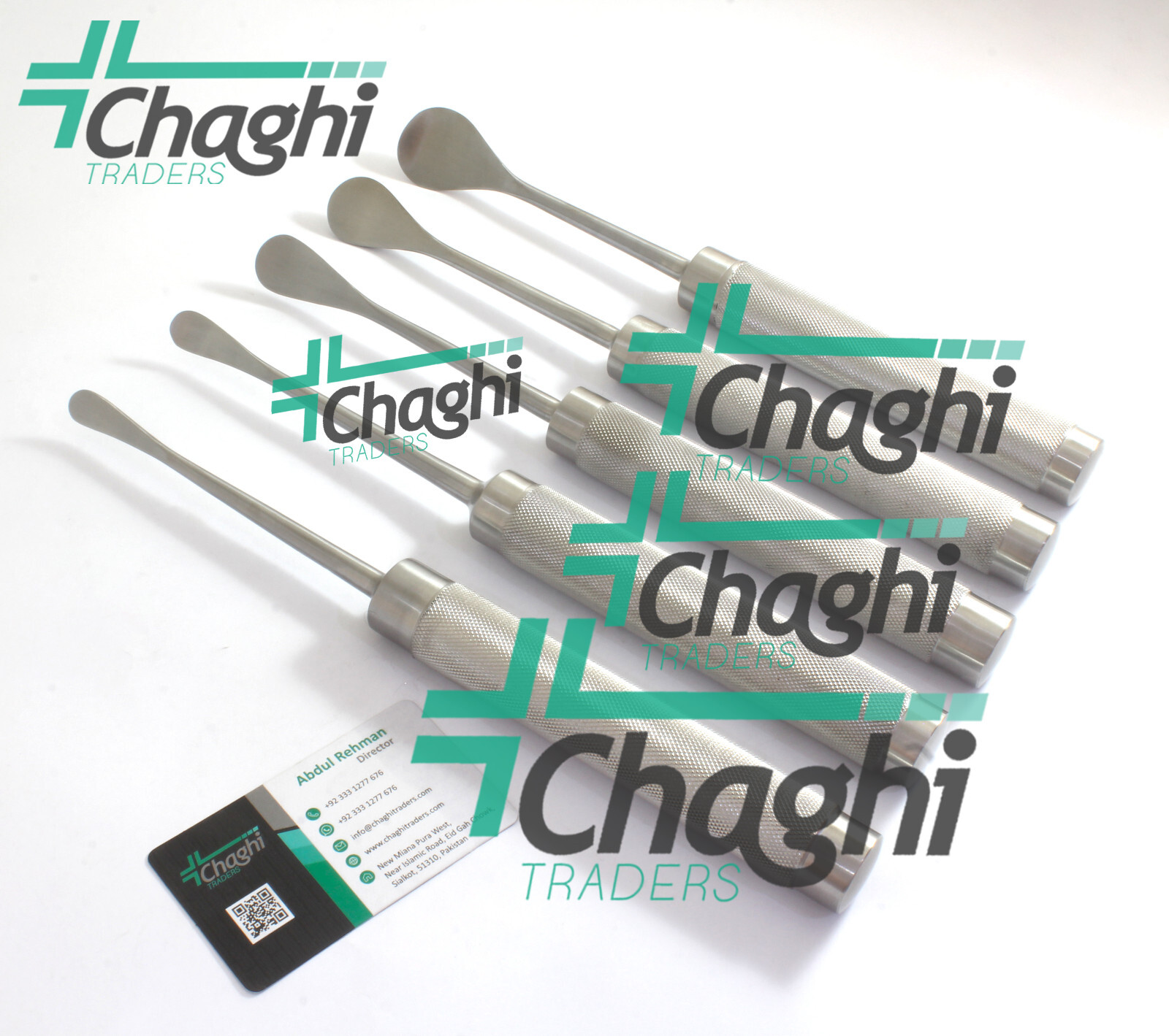 Spinal Elevator Sharp 28 cm Knurled Handle 8mm to 20mm 5 PCs Surgical orthopadic