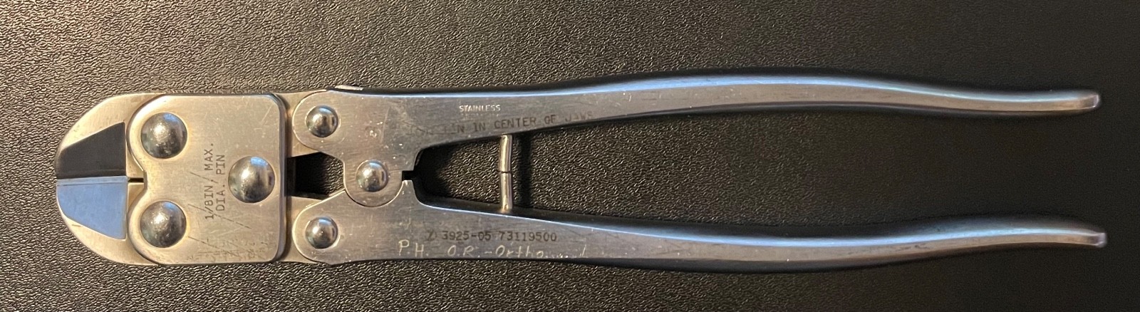 Zimmer 3925-15 Pin Cutter Double Action Max Cap 1/8″- 9″ Orthopedics Trauma