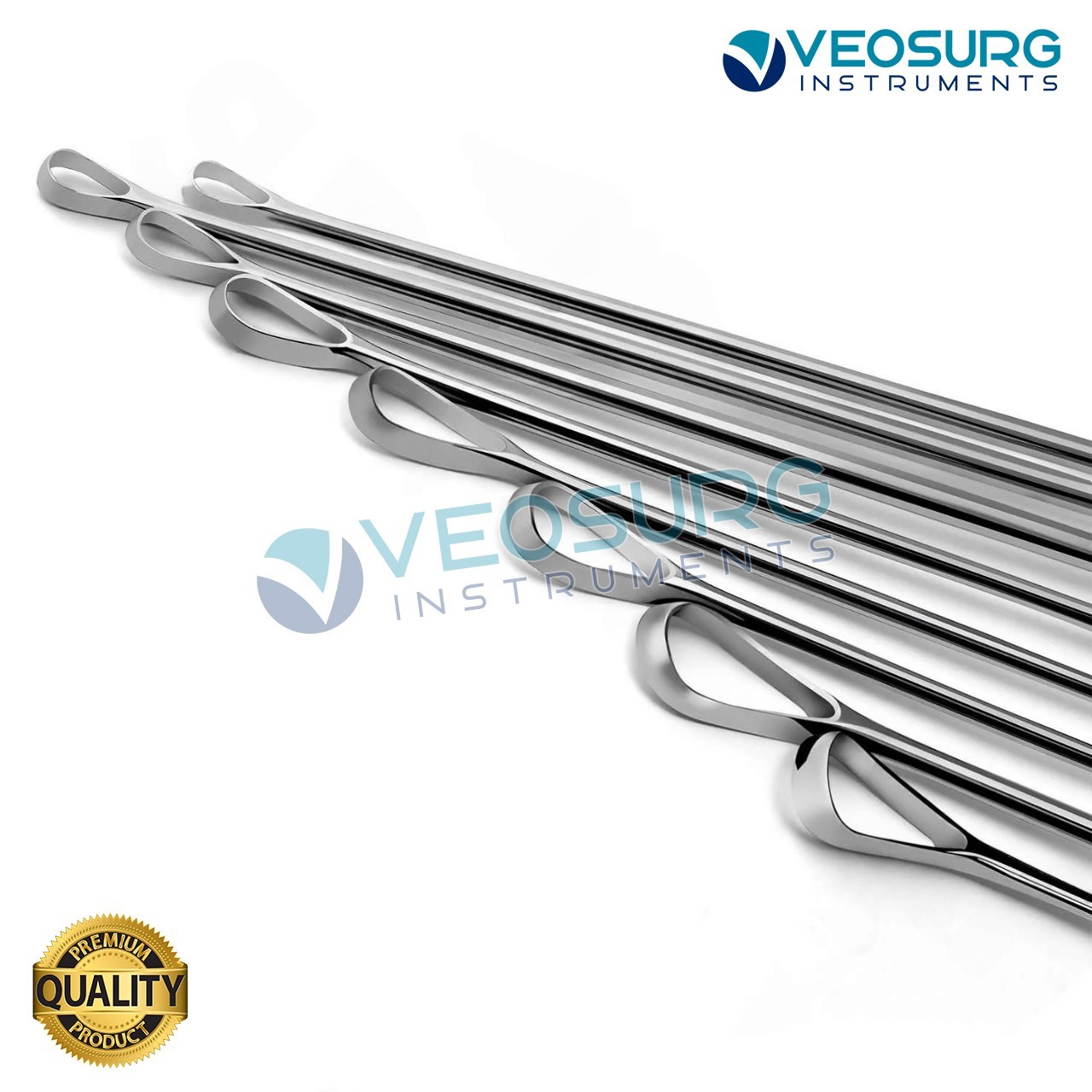 Sims Uterine Curettes 6 Pcs Set Sharp Blade 00,0,1,2,3,4,5,6 11″ OB/GYN Tools