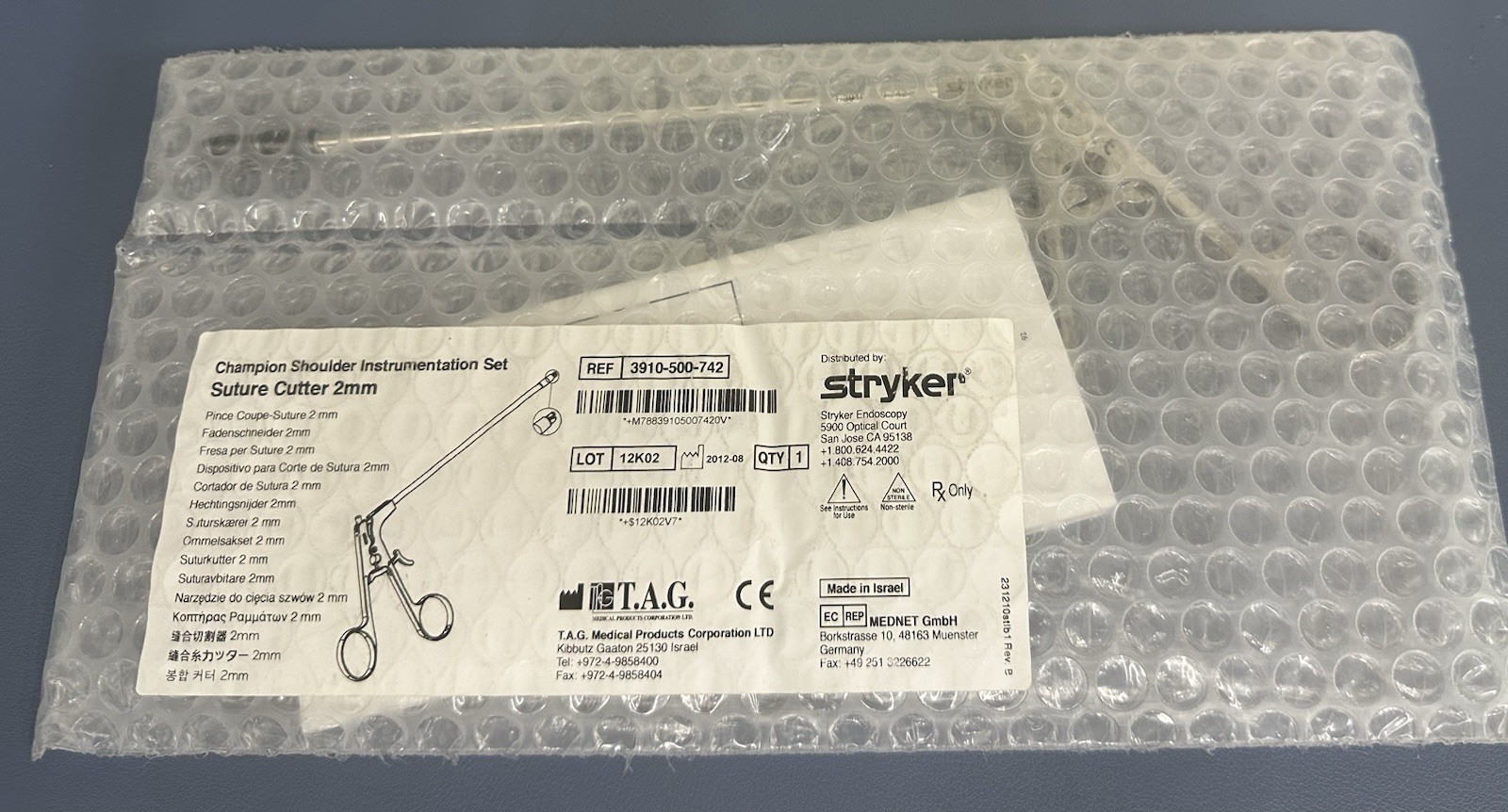 Stryker Champion 2.0 mm Arthroscopic High Strength Suture Cutter
