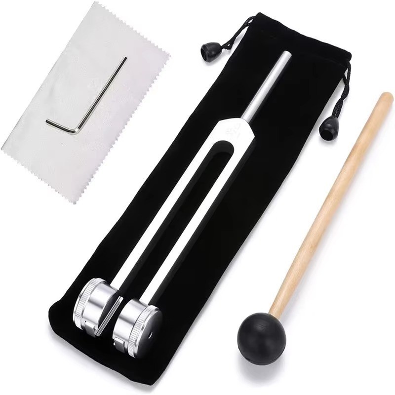 Aluminum Tuning Fork 128hz & Reflex Hammer for Healing Chakra Set Sound Therapy.