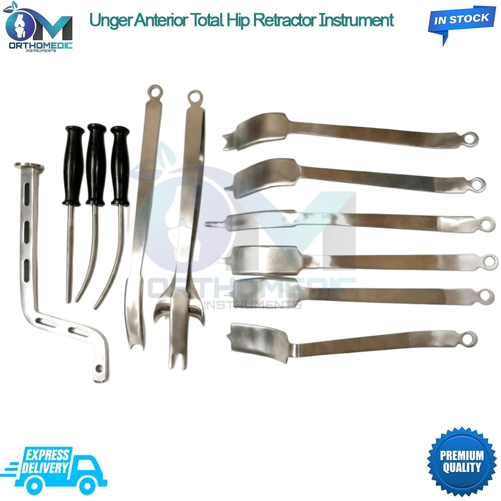Unger Anterior Total Hip Retractor Instrument Set By Saturn Instruments