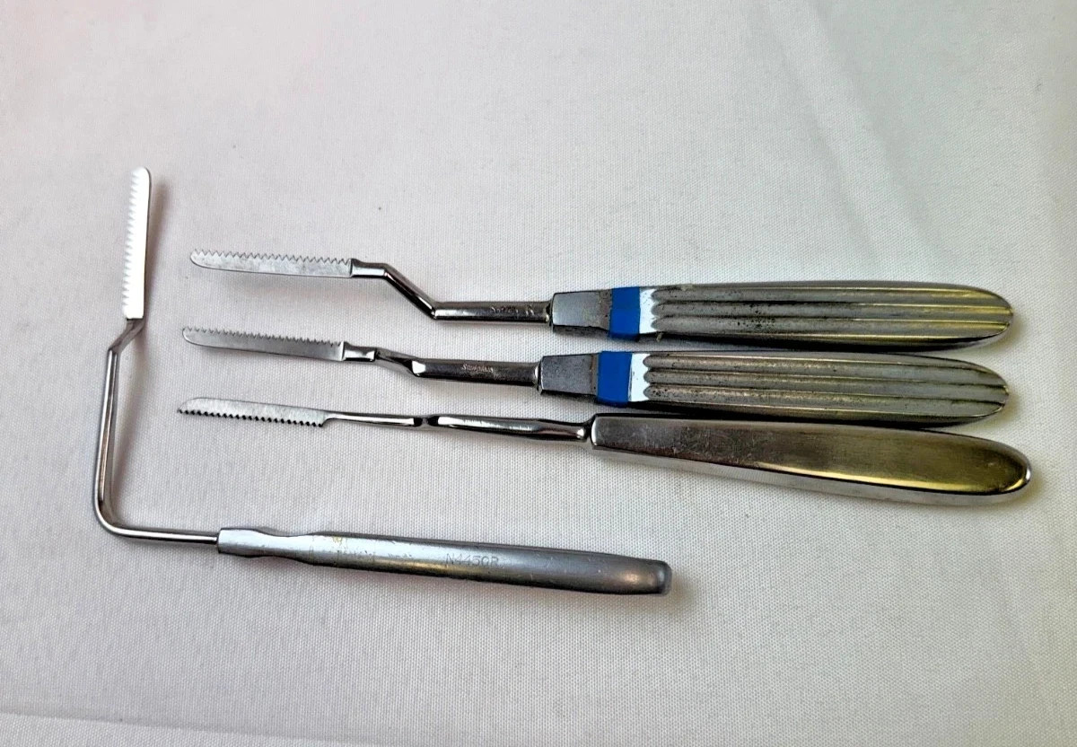 Set of 4 Storz Joseph Nasal Bone Saw | ENT Surgical Instrument | Used Excellent