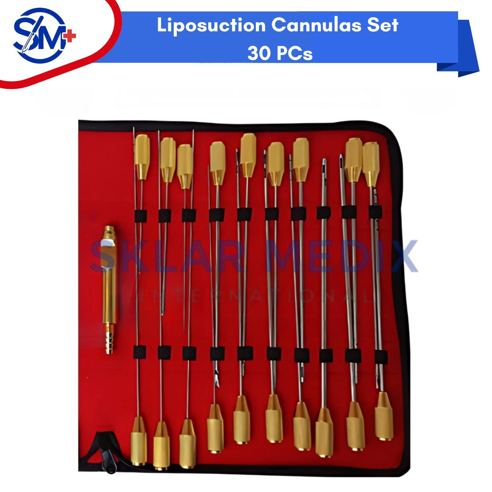 Liposuction Cannulas Set with Handle 30 Pcs , Cosmetic Surgery , Premium Quality